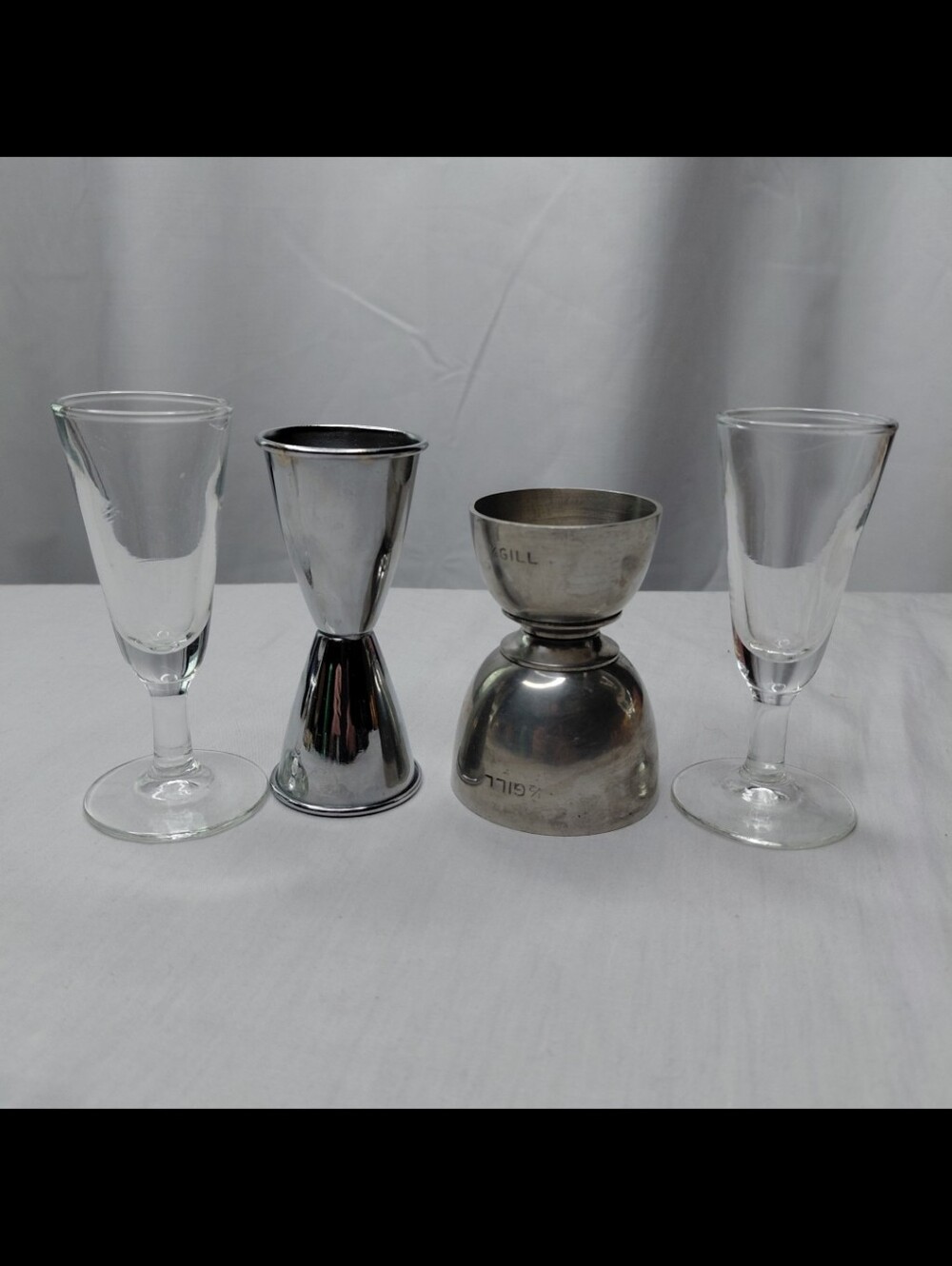 Vintage Midcentury Jiggers And Cordial Glasses Bareware